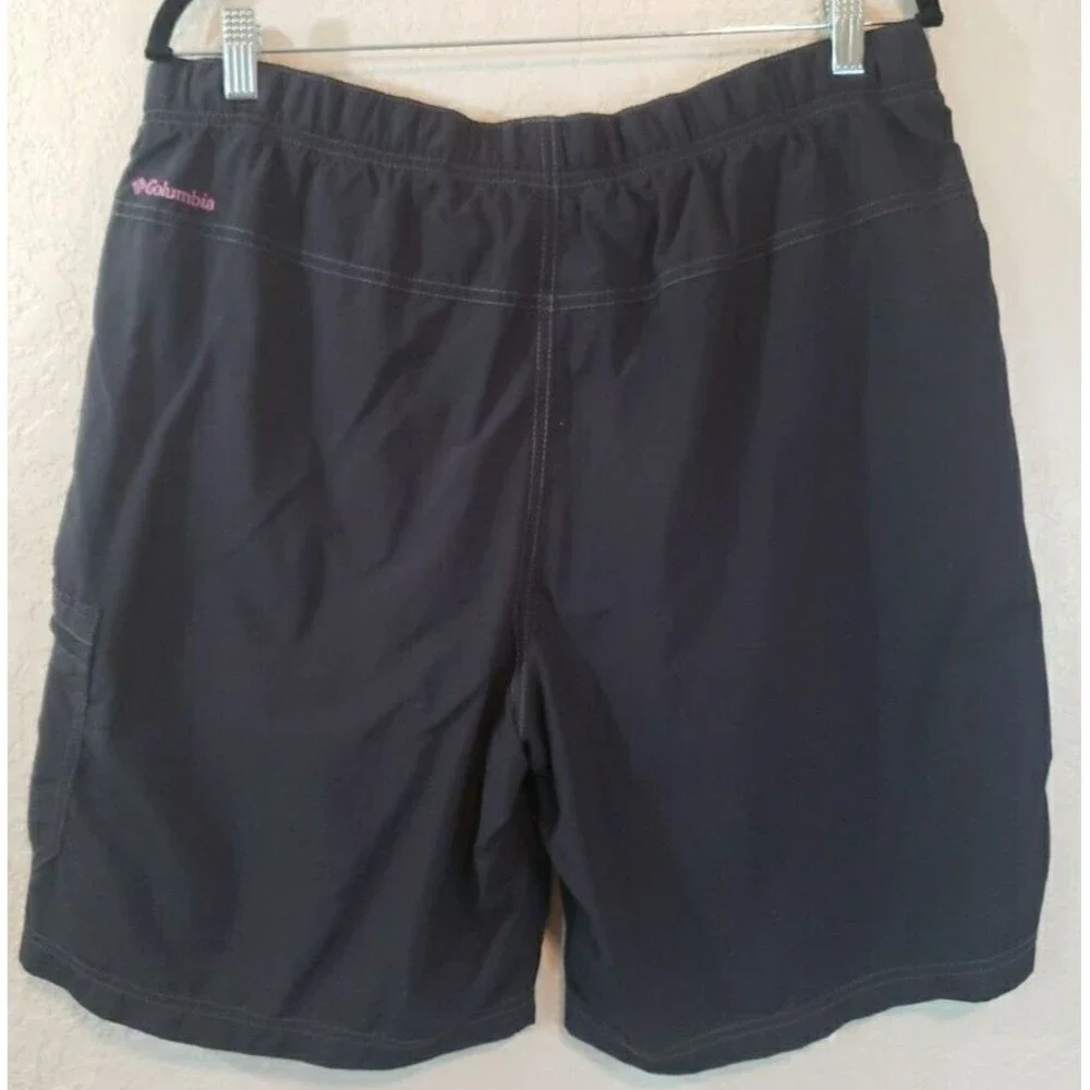 Columbia Mens Swim Trunks Black Size Large Zipper Pockets Lined - Picture 5 of 10